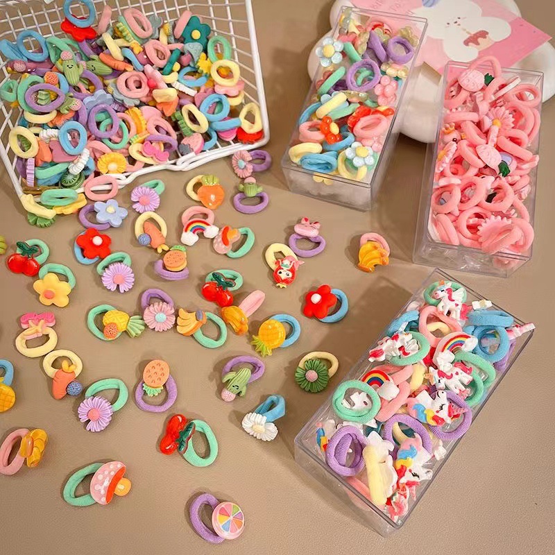 Children's rubber bands do not hurt hair. Baby cartoon towel rings. High elasticity. Little girls' hair ties. Infant rubber bands Specification drawing