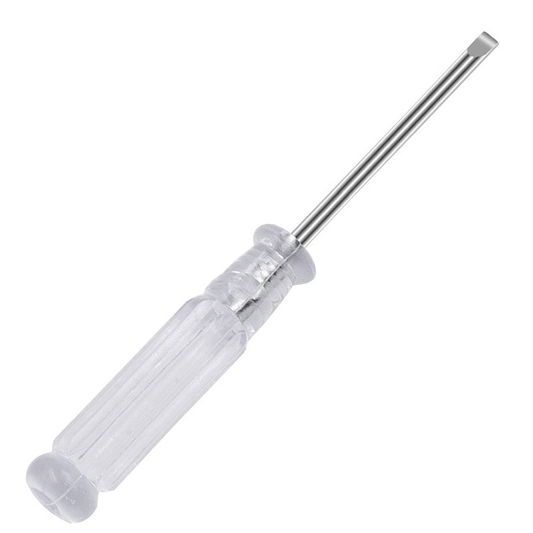 2.0 Cross-head Screwdriver toy delivery, screwdriver, 3mm flat-head screwdriver, crystal transparent handle, small screwdriver undefined