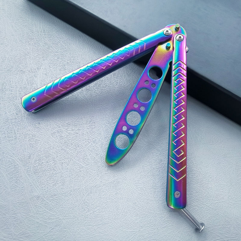Beginner Butterfly Blade CSGO unedged fancy practice Folding Blade game Toy Blade Cool Performance Butterfly Blade Application Scenario