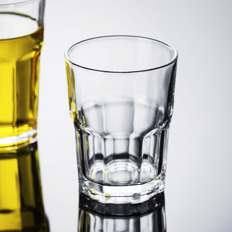 Commercial glass water cups, tea cups, milk restaurants, hotels, mouthwash cups, glass cups, bars, KTVS, octagonal Fujia cups, LOGO Application Scenario