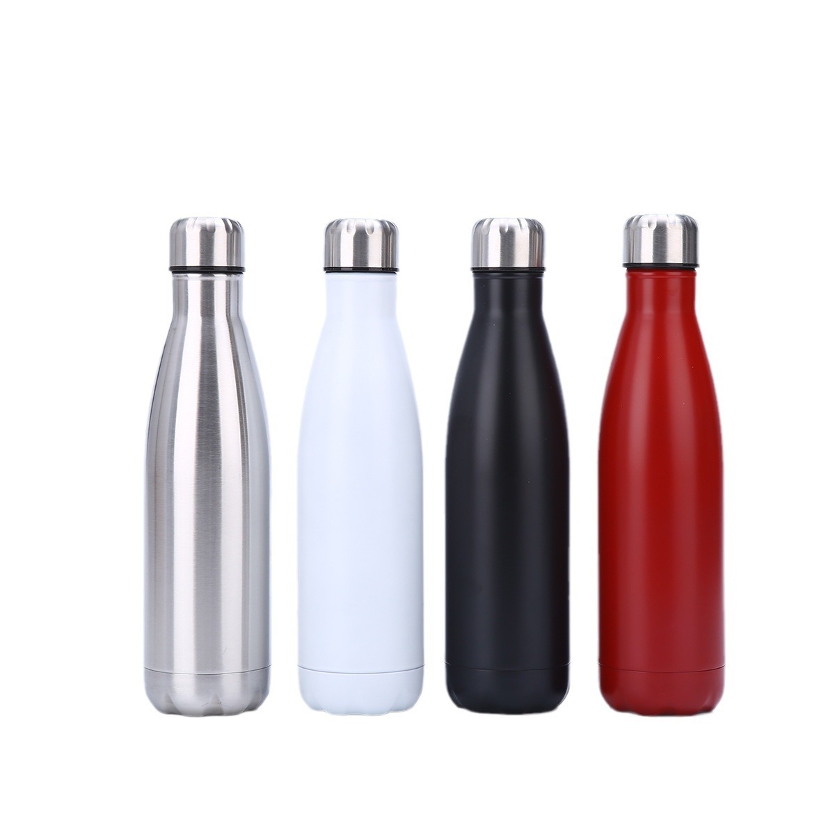 Cross-border 304 stainless steel cola bottle, American-style small-mouth vacuum sports water bottle, double-layer bowling ball-style insulated cup Item Picture