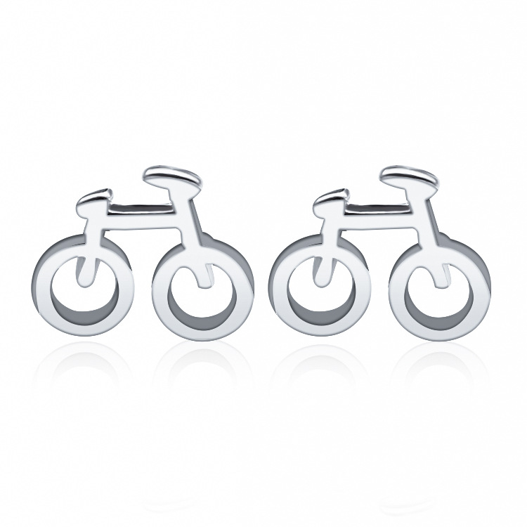 New creative earrings, mini bicycle stud earrings, personalized and versatile bicycle earrings, simple Japanese and Korean accessories for women Item Picture