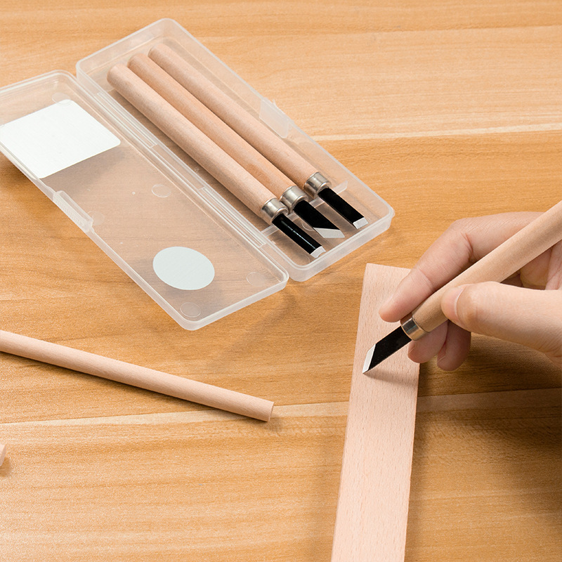 Woodcarving knives, student printmaking engraving knives, handcrafted set of tools, white wood carving engraving knife set, 3 pieces, 5 pieces, 8 pieces, 12 pieces Item Picture