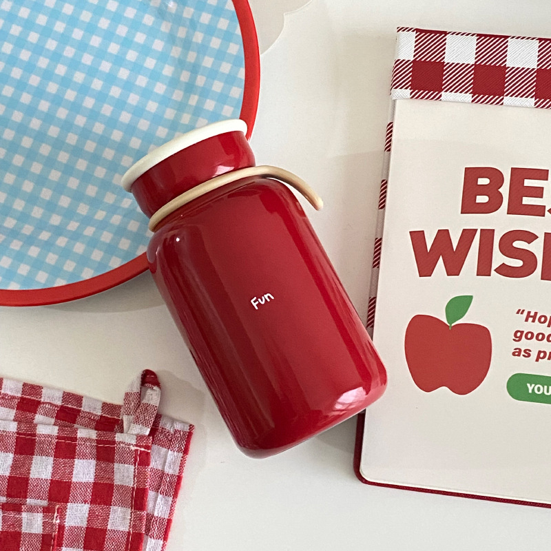 Homemade fun~ New Year and Christmas red insulated cups, stainless steel water cups and travel cups as gifts Specification drawing