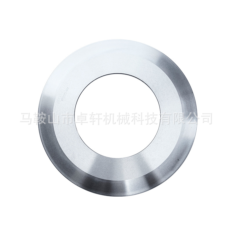 The flat circular cutting blade is sharp and wear-resistant, and is a multi-material cutting circular knife manufacturer for batch processing of non-woven fabric film tape Item Picture