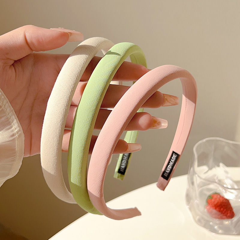 Colorful checkered small hair band for girls 2023 new style, versatile for going out, summer high-end pressure-sensitive hair tie headband Specification drawing