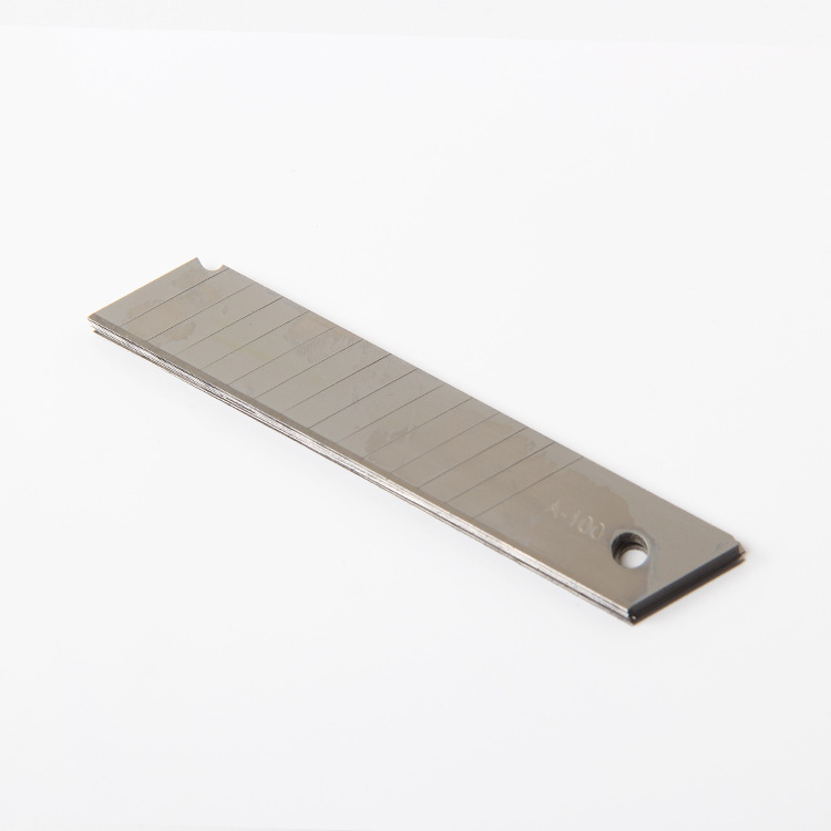 Hisense large 18mm utility knife blades, 10 pieces per box, paper cutting knife blades, office stationery supplies wholesale price Specification drawing