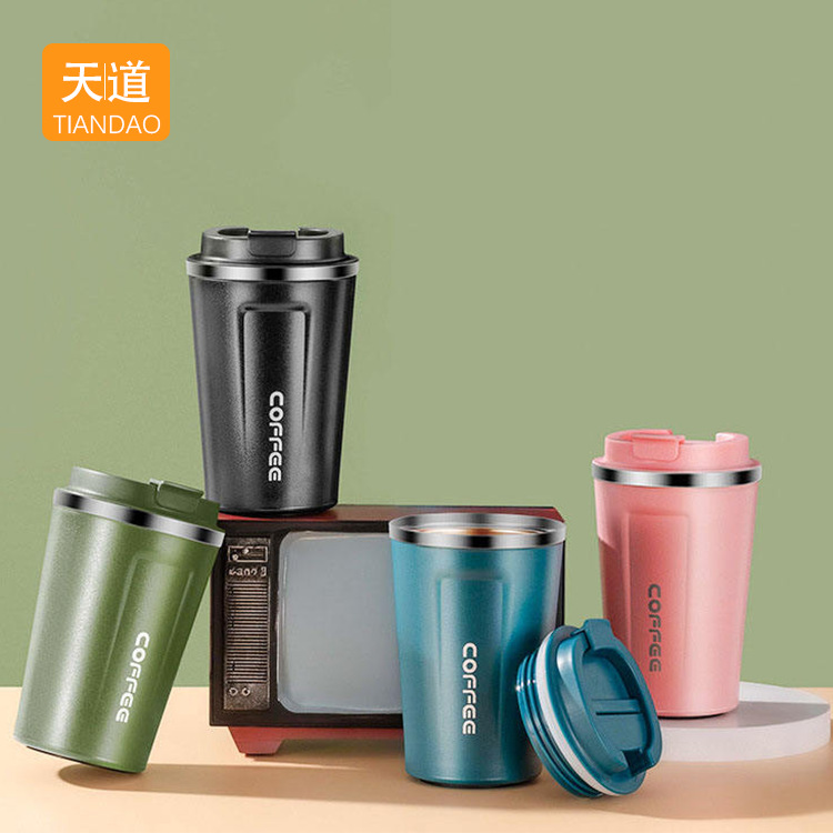 304 stainless steel double-layer insulated cup, outdoor car second-generation coffee cup, casual gift water cup with engraved words full figure