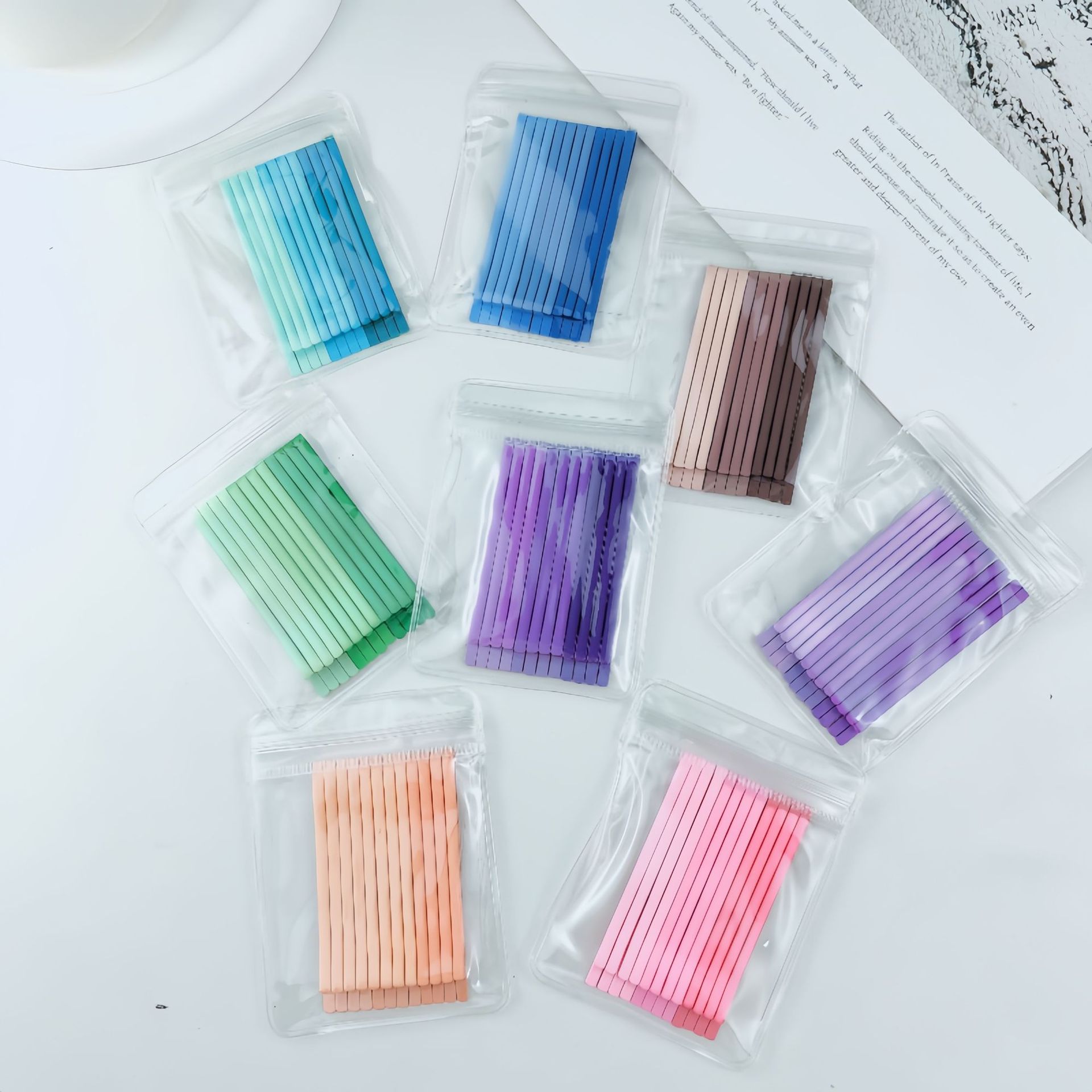 New children's hair clips insbb clips, popular one-line clips, candy-colored bangs clips, hair accessories and headwear full figure
