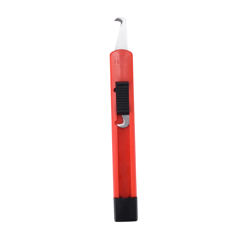 Baiyuan brand knotting knife, double-head single-head yarn cutting knife, large hook blade, hook knife, banana hand textile tool, push-pull knife handle Item Picture