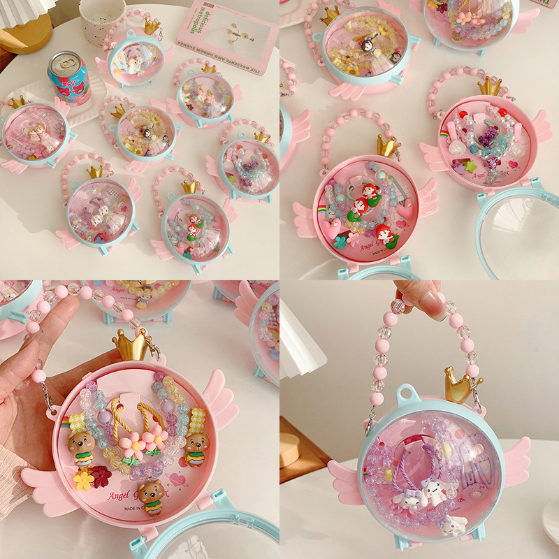 Princess Gift Box, Kindergarten Birthday Gift, Children's Hair accessory Set, Gift Box, Cartoon Hair clip, hair band, Girl Necklace Specification drawing