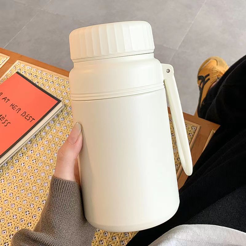 ins high appearance level portable high-temperature resistant double drinking cup New niche simple large-capacity cold preservation personalized insulated cup Specification drawing