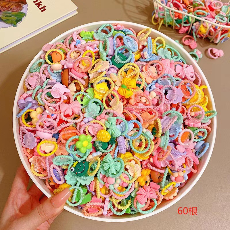Children's rubber bands do not damage hair and have good elasticity. Girls' rubber bands, baby hair ties, small hair ties, chirp hair bands, hair accessories details Picture