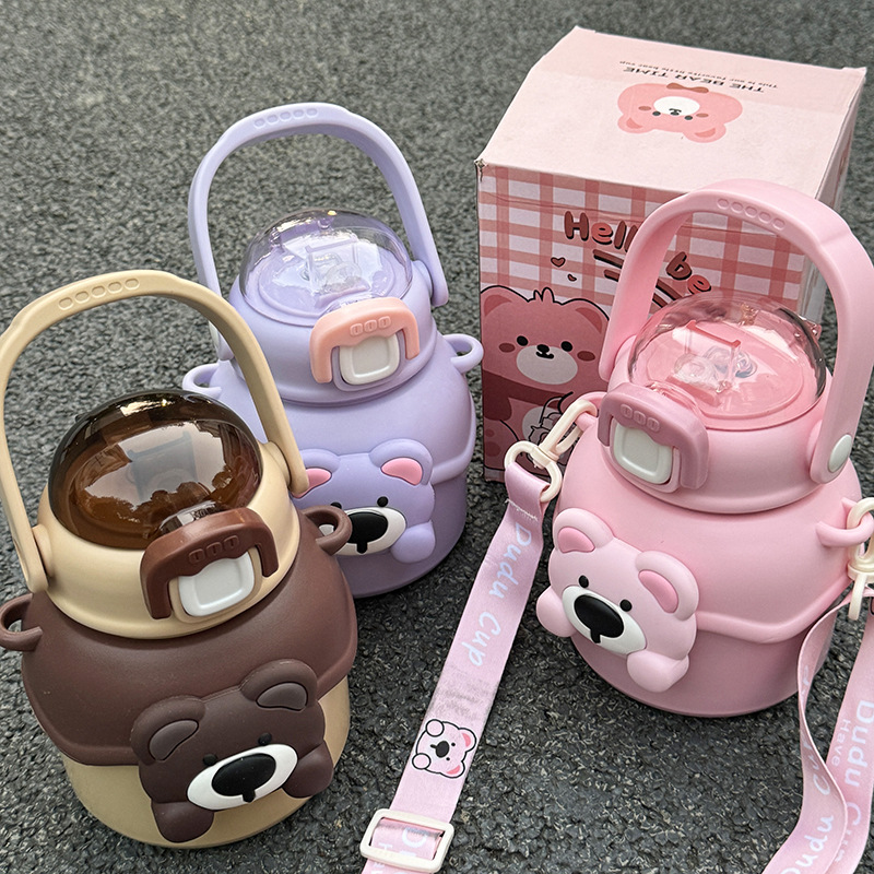 Thermos cups for men and women, portable, colorful stainless steel, fashionable water cups, exquisite, simple and fresh, disposable cups for children Specification drawing