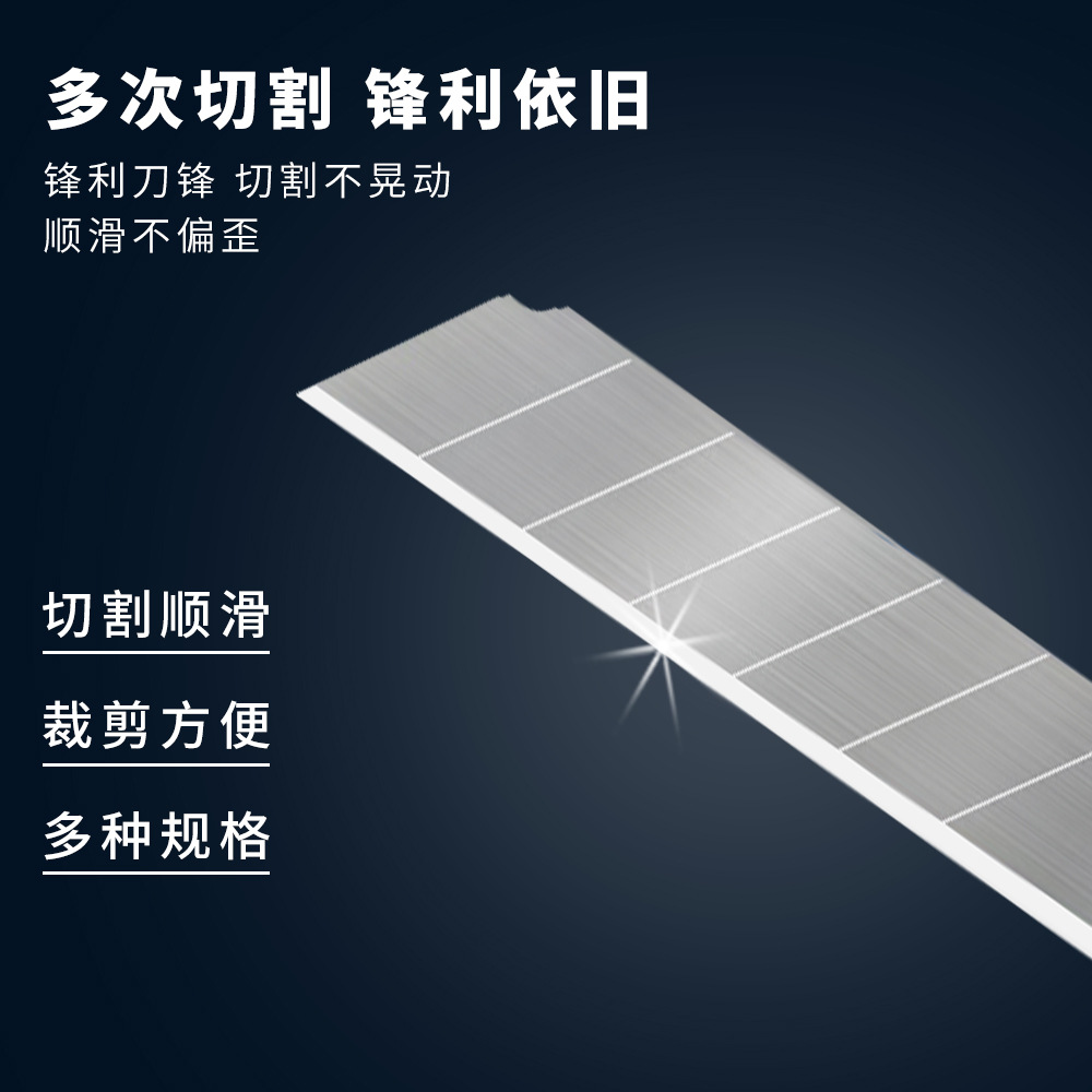 Factory wholesale double-edge utility knives, large and small utility knives, SK5 black blades, spare blades, industrial knives details Picture