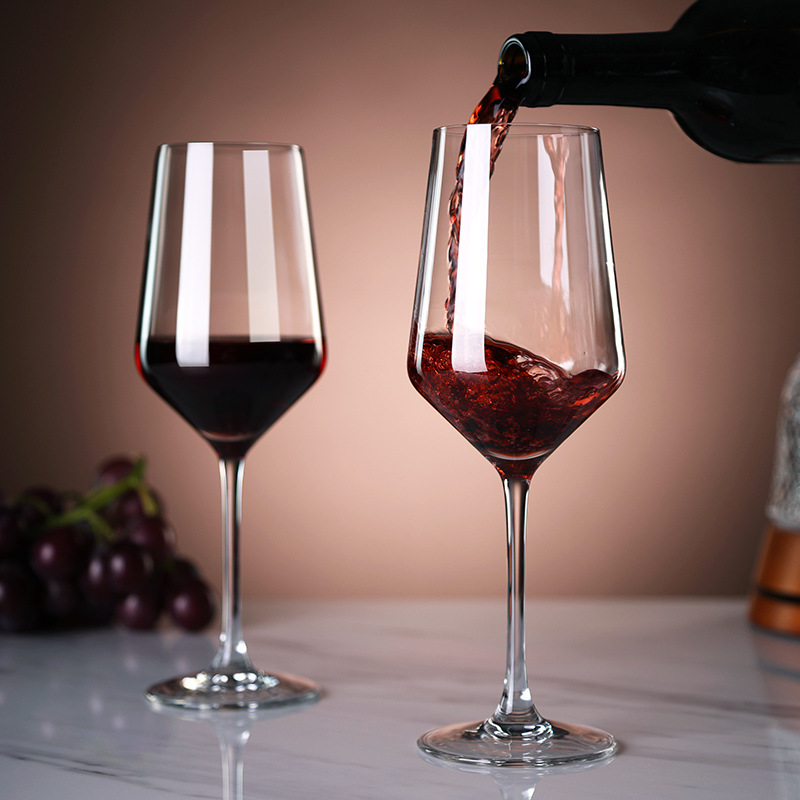 Wholesale of Bordeaux cold-cut red wine glasses, light luxury high-end highball glasses, wine glasses and glass cups for hotels and restaurants details Picture