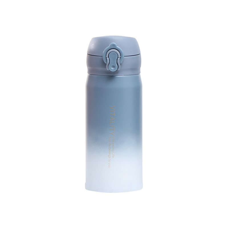 Wow Customized 304 stainless steel insulated cup, creative gradient color bouncy cup, portable outdoor water cup, gift cup Item Picture