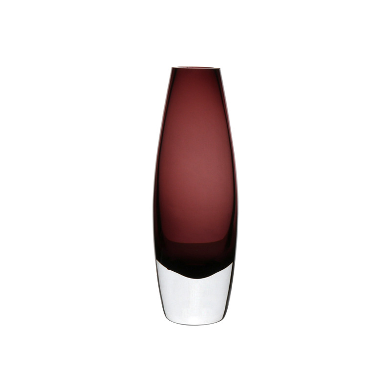 Cannonball vase, large-belted vase, flat-mouthed cannonball, colored vase, decorative hydroponic flower arrangement, glass vase Item Picture