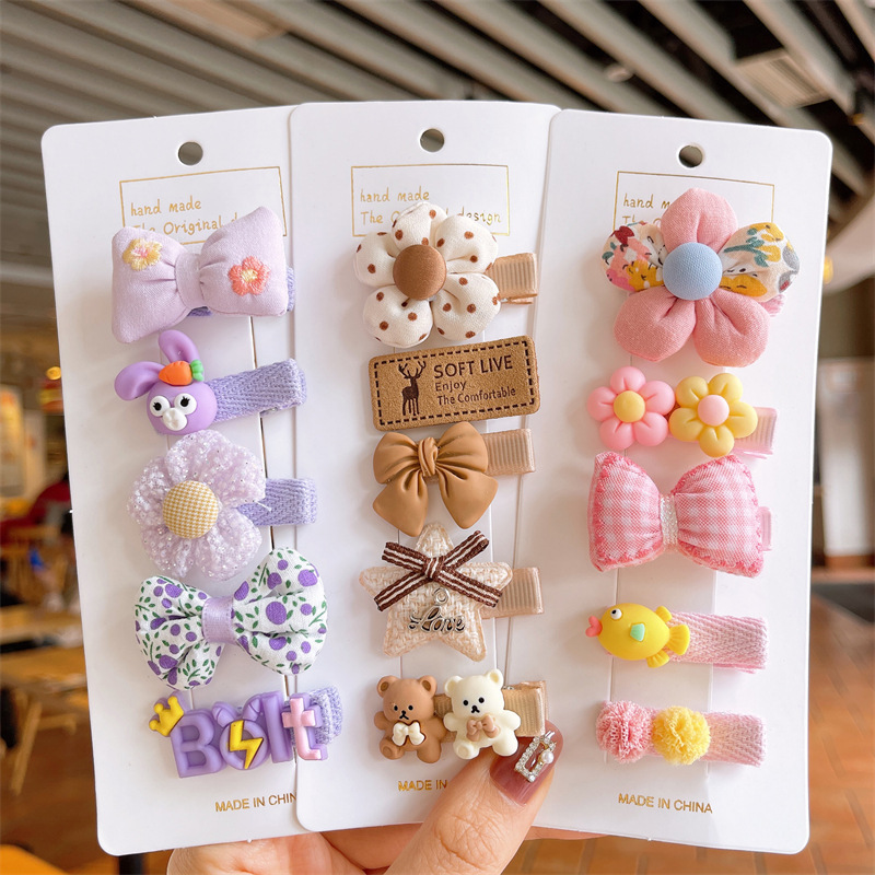 Baby hair clips, baby girl hair accessories, children's little girls' hair clips, non-damaging hair clips, infant and toddler hair clips, small hair volume details Picture