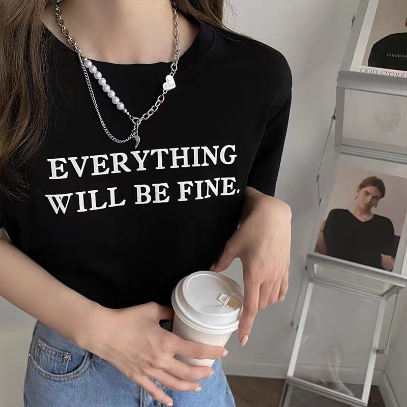 Spicy girl style heart-shaped pearl necklace, women's Instagram hip-hop niche design sense collarbone chain hoodie accessory details Picture