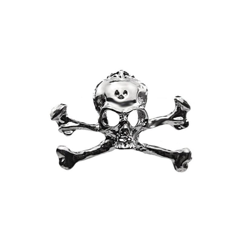 New Halloween black ghost head skull brooch, exaggerated and individualistic punk trend brooch and pin Item Picture