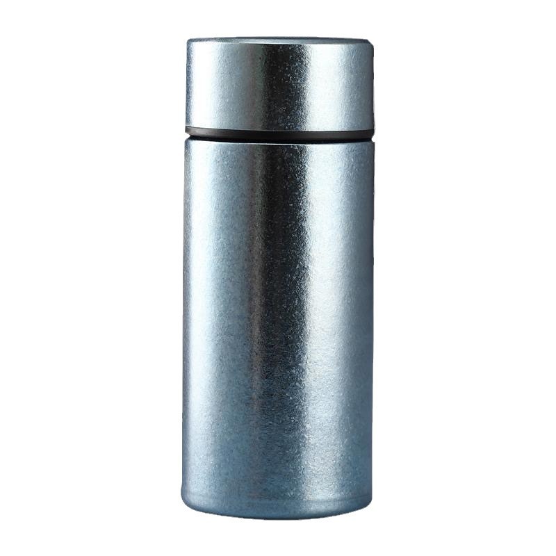 New pure titanium insulated cup, household portable men's tea cup, double-layer titanium cup, high-end business office tea cup Item Picture