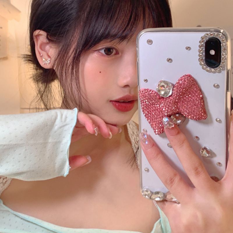Colorful zircon butterfly stud earrings for women, 2024 new high-end style earrings, no ear piercings, mosquito coil plate earrings wholesale details Picture
