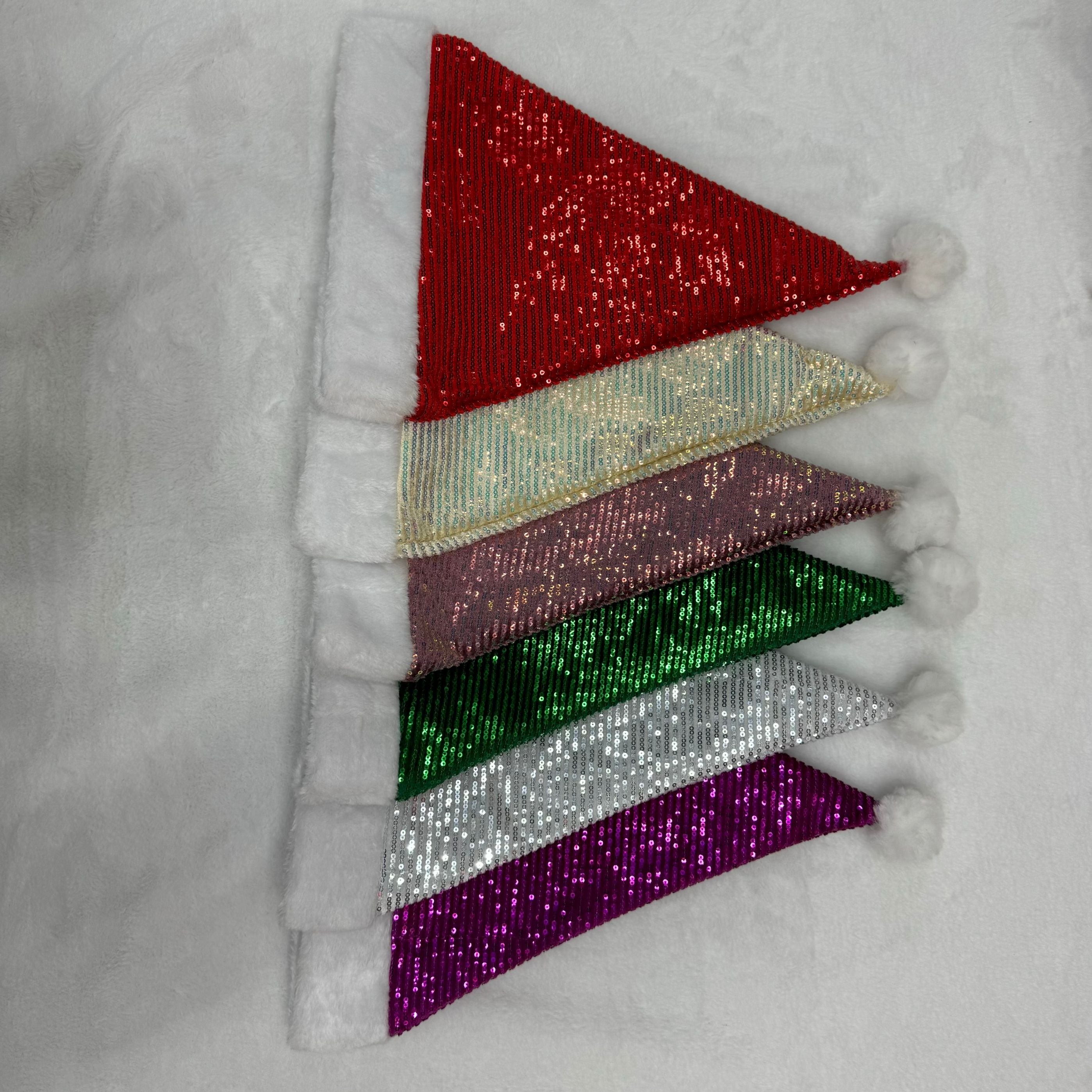 Sequined polka dot Christmas hats, high-end gold, silver, blue and red Christmas hats, Christmas party supplies, decorated colorful hats Item Picture