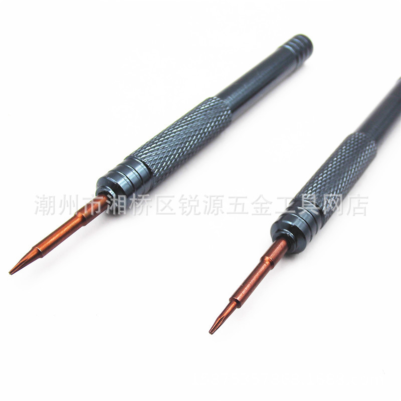 Aluminum screwdriver, mobile phone, glasses, screwdriver tool set, Apple 7, 0.6Y, 0.8 watch, cross screwdriver Specification drawing