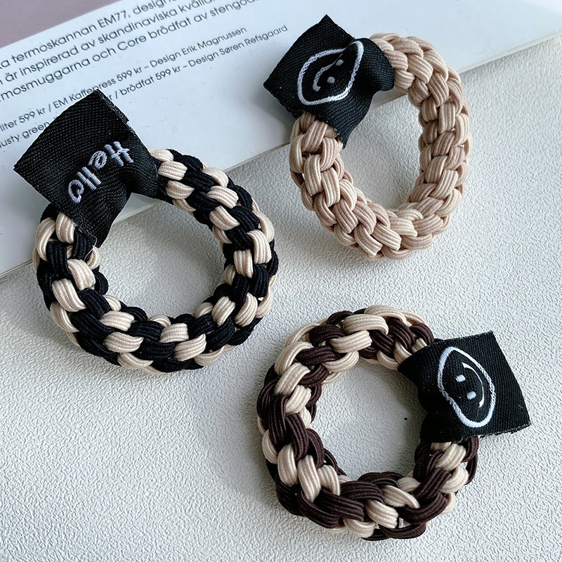 New high-elasticity hair tie, hair band, bun hairstyle, rubber band, multi-strand thickened, fashionable and simple hair tie, hair accessory and headwear details Picture