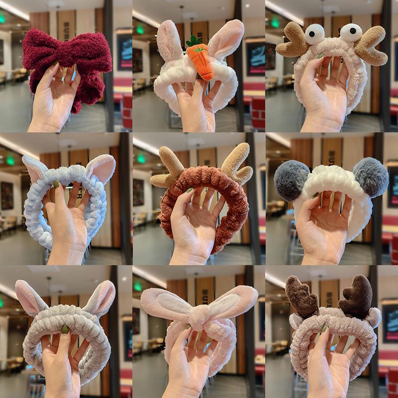 A cute hair band for girls, a trendy 2021 new facial mask headband, a hair tie head cover and headwear Application Scenario
