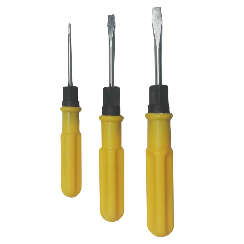 Huang dual-purpose series screwdrivers 2-inch, 3-inch, 4-inch, one-yuan store gift, factory wholesale, ten-piece flat-head magnetic screwdriver full figure