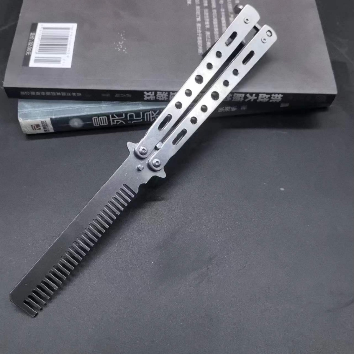 CSGO Butterfly Folding Training Knife yy Cool Beginner's hands-off Cool tool Safe and non-sharp anime peripheral Specification drawing