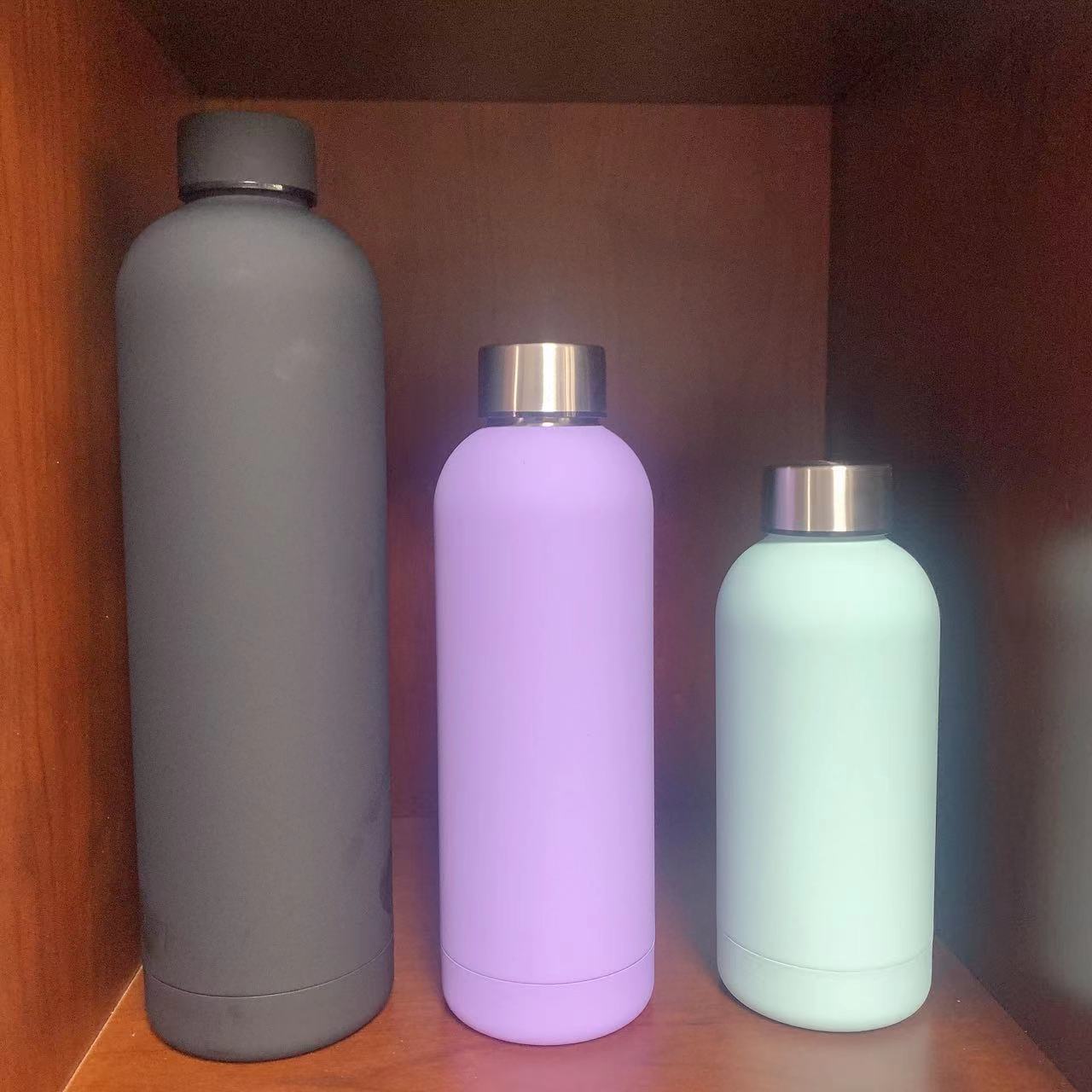 Double-layer insulated cups with small mouths in stock for 2024 cross-border American outdoor sports water bottles. Simple cups without tails details Picture