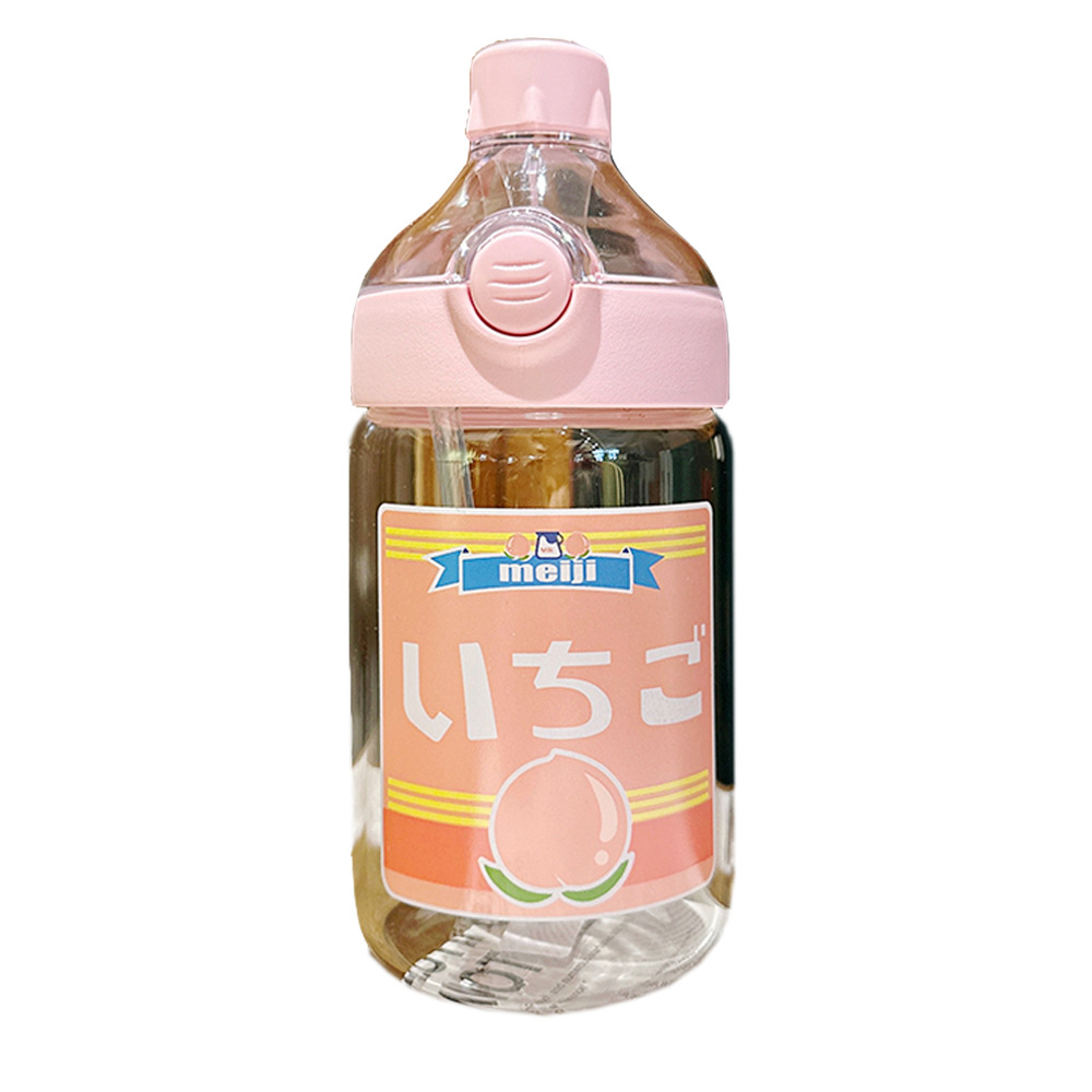 New creative glass cups, fun for students, high appearance level, straw cups, trendy and fashionable, portable couple water cups as gifts Item Picture