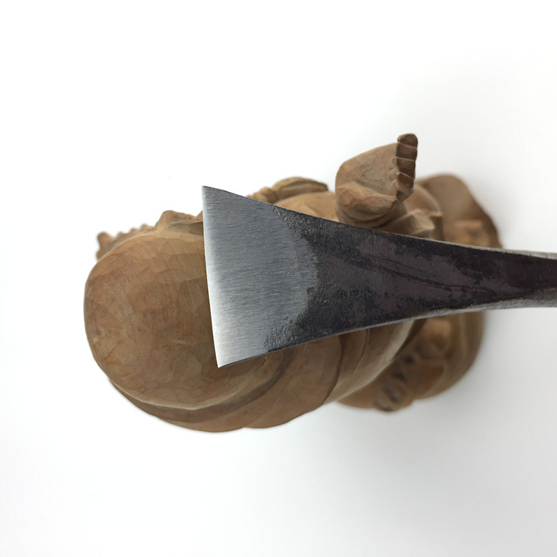Woodcarving tools: Dongyang woodworking carving knife, flat knife, hand-carved large-radius shallow round knife, handle, ground and roughed shallow round knife Specification drawing