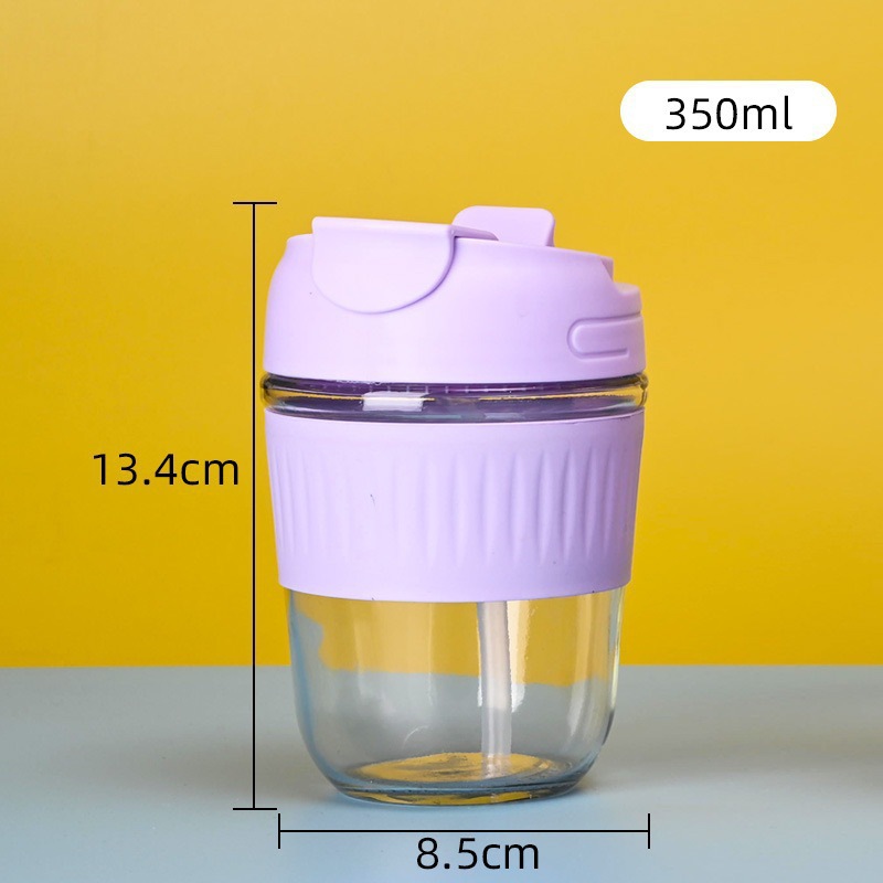 High appearance level, InS-style double-drinking cup, heat-insulating and anti-scalding glass water cup, portable home coffee and juice creative straw cup Application Scenario