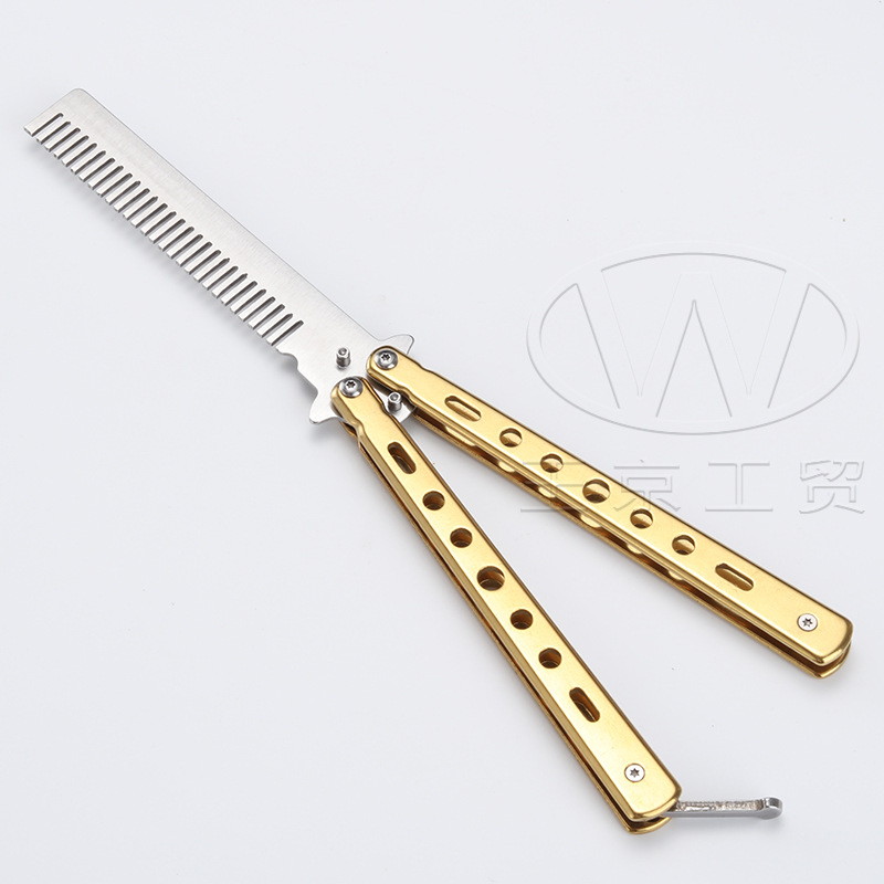 Butterfly folding knife comb practice knife factory wholesale export CSGO Butterfly Competition outdoor toy game knife model undefined