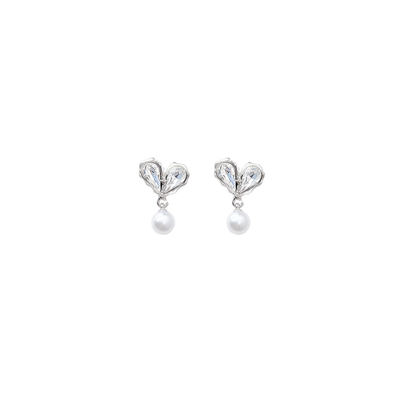 S925 Silver needle exquisite zirconium pearl stud earrings, versatile and high-end earrings for women, wholesale of internet-famous best-selling earrings Item Picture