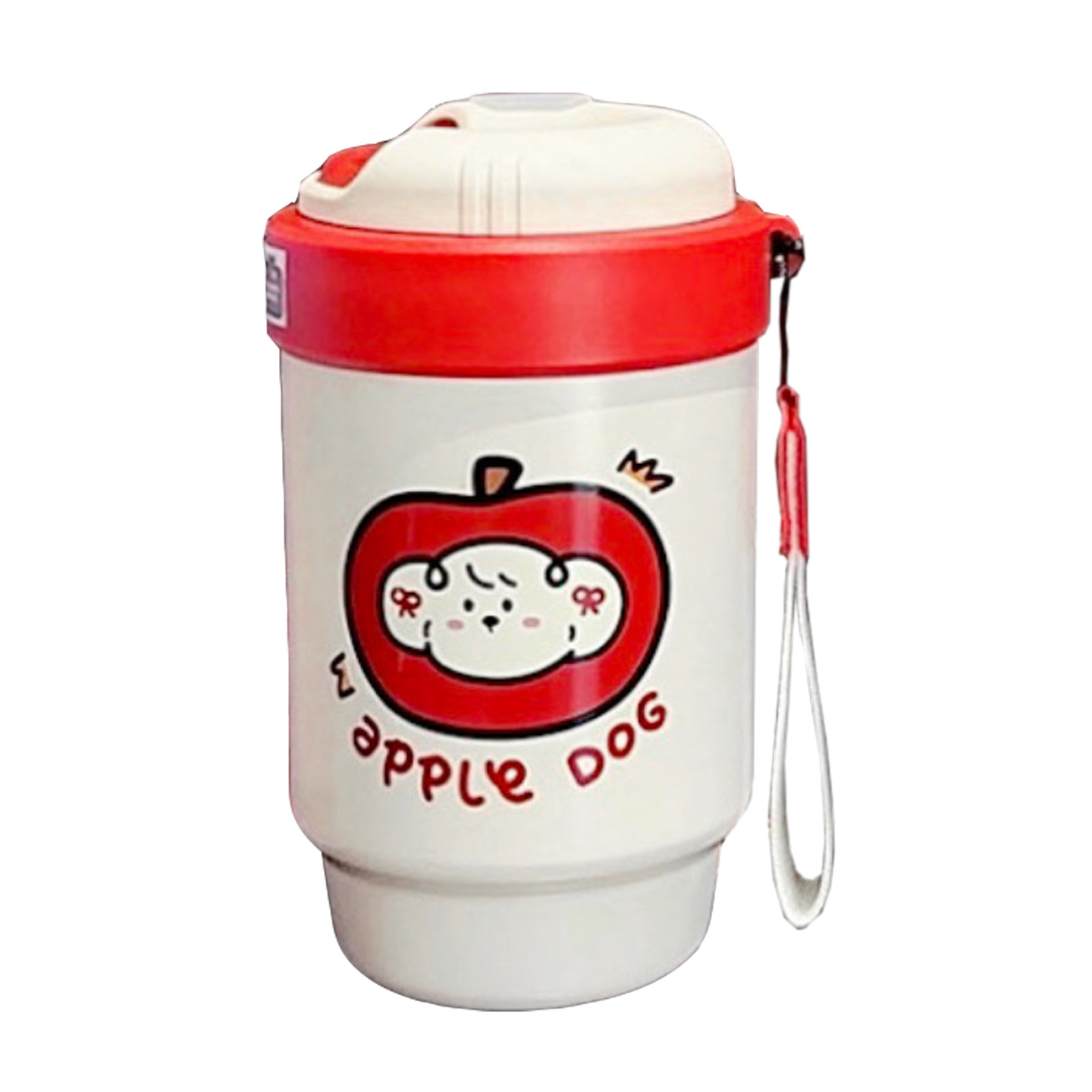 Twist-off lid double-drink creative coffee cup, high appearance level, new insulated cup, portable, cute and simple stainless steel water cup Item Picture