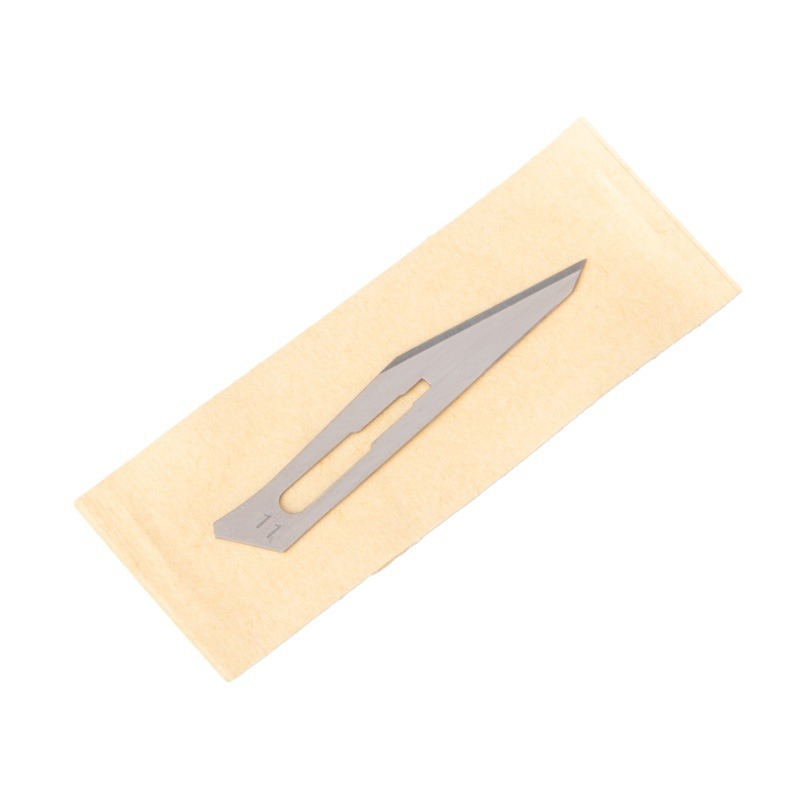 Zimlong No. 11 and No. 23 art blades, made of carbon steel, are used for practicing the sharpness of surgical blades and car window tinting Item Picture