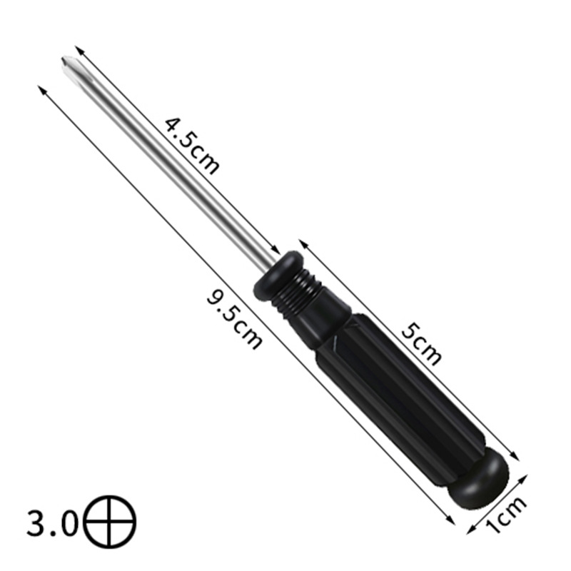 3.0/4.0 cross-head screwdriver, 4mm flat-head small screwdriver for wardrobes and tables, magnetic cross-head screwdriver provided undefined