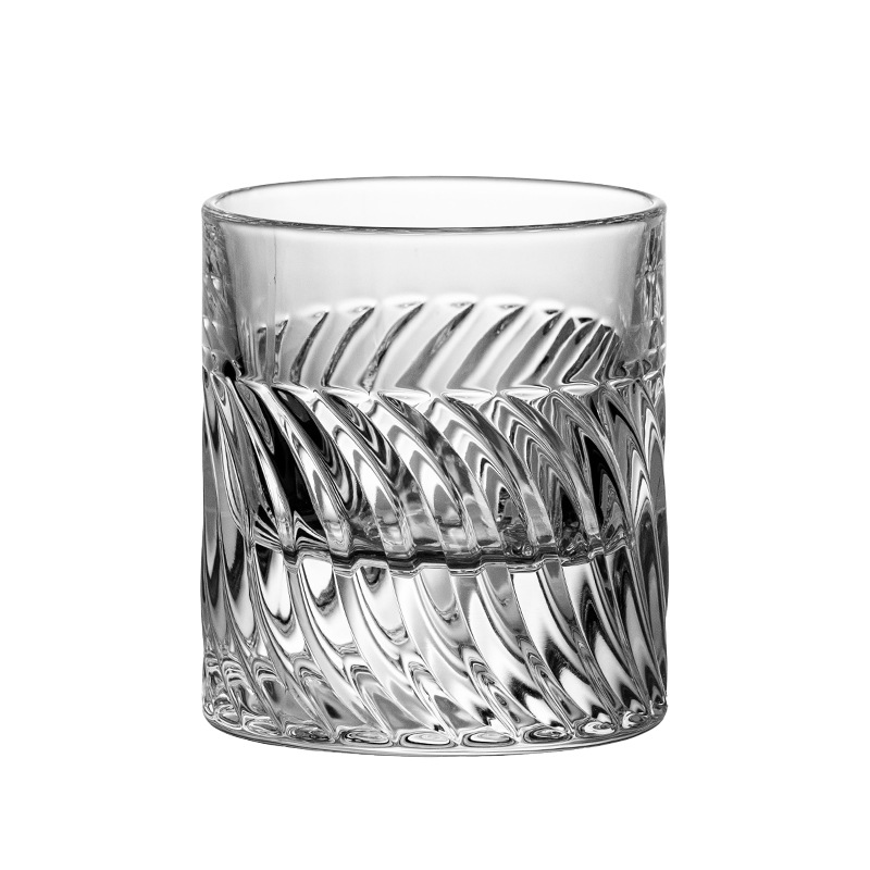 Light luxury high-end glass whisky glass, home bar high-end engraved and carved foreign wine glass, high-end beer glass Item Picture