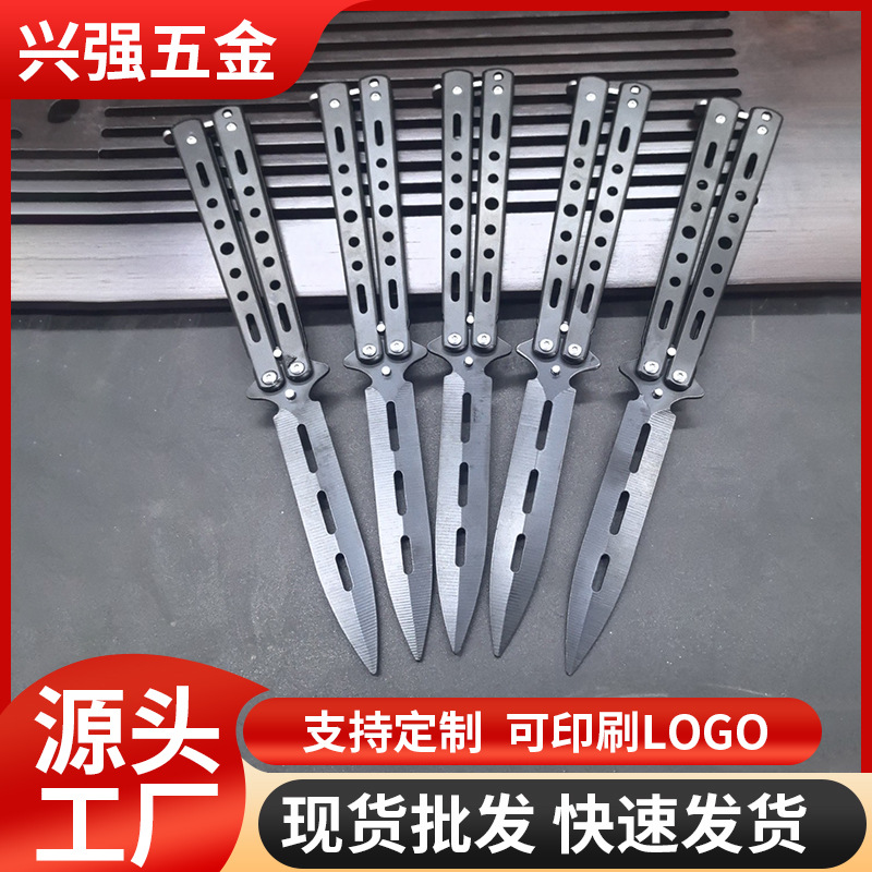 CSGO Butterfly Folding Training Knife yy Cool Beginner's hands-off Cool tool Safe and non-sharp anime peripheral full figure