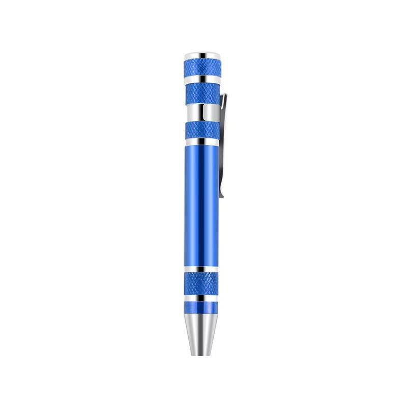 Multi-functional screwdriver, eight-in-one aluminum alloy disassembly tool, pen tip, one-line cross head changer screwdriver, precise undefined