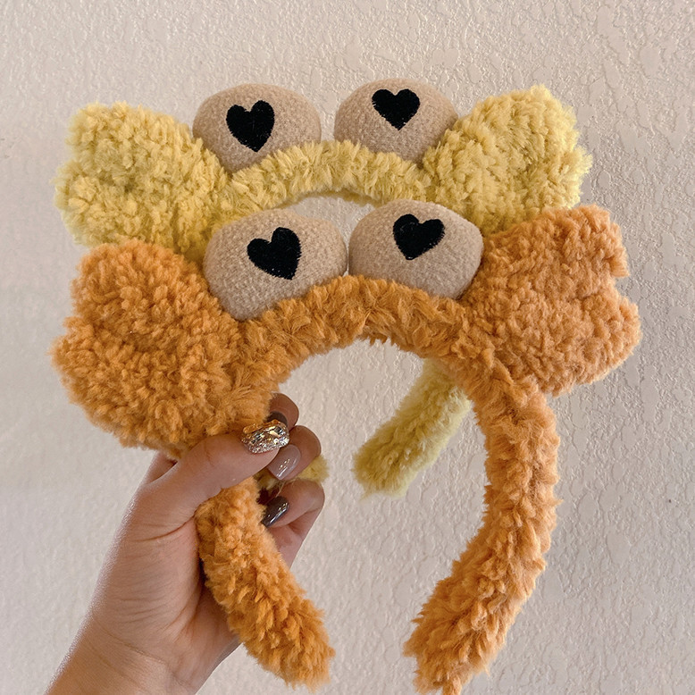 Cute cartoon crab hairband, female Internet celebrity face wash hair band, simple and versatile, outdoor headband, hairpin, headwear, bangs full figure