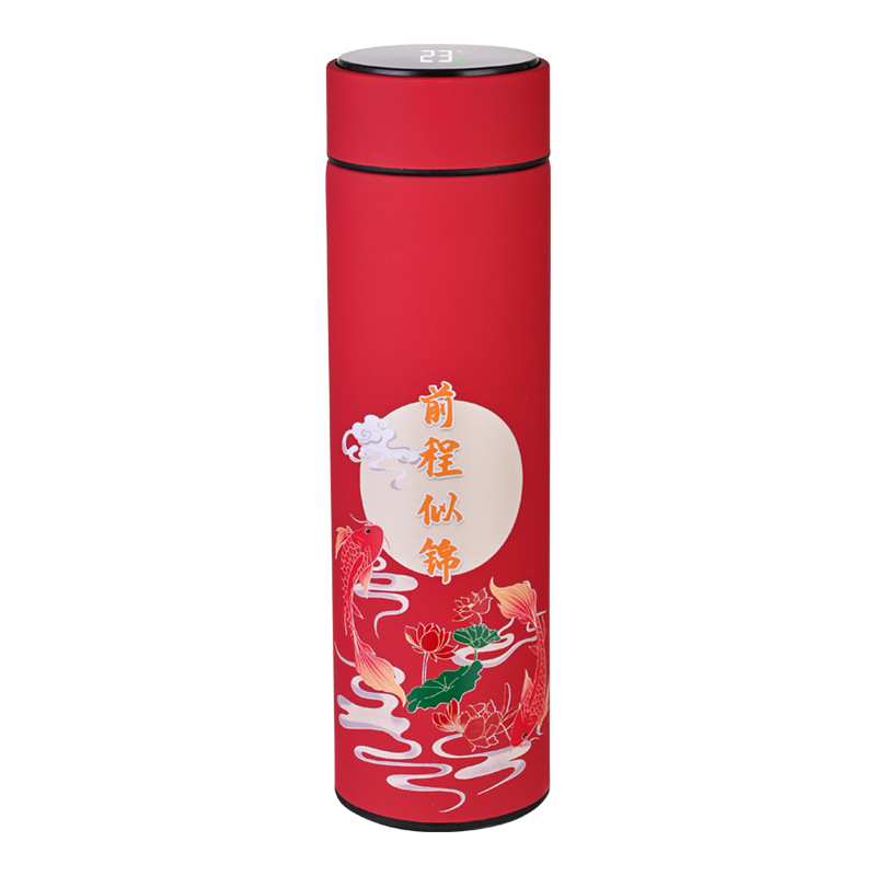 National Trend Smart 304 stainless steel insulated cup gift box, customizable tea-water separation cup, business gift, straight cup Item Picture