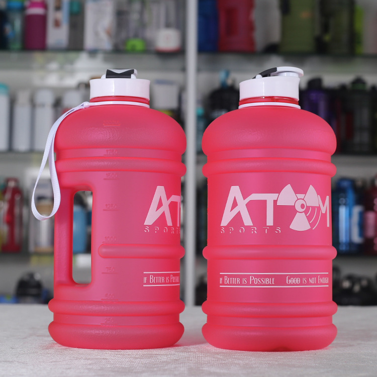 Low-price 2.2L sports large water bottle, 2200ml matte color PETG fitness plastic water bottle in stock, factory direct sales details Picture