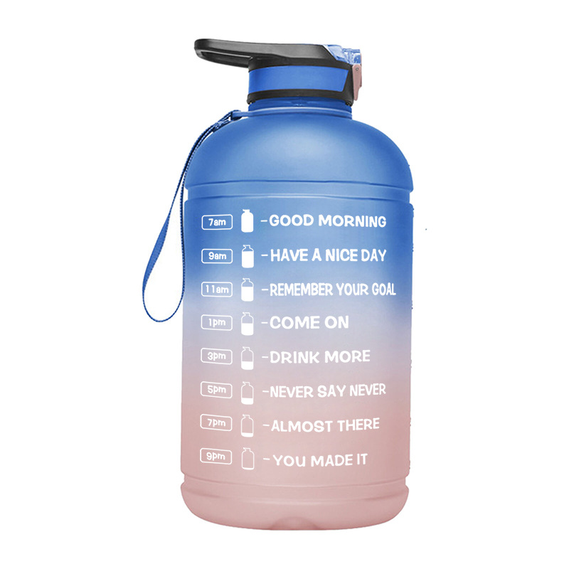 Amazon's best-selling two-color gradient 3.78L creative sports water bottle, 1-gallon printable plastic fitness large water bottle Application Scenario