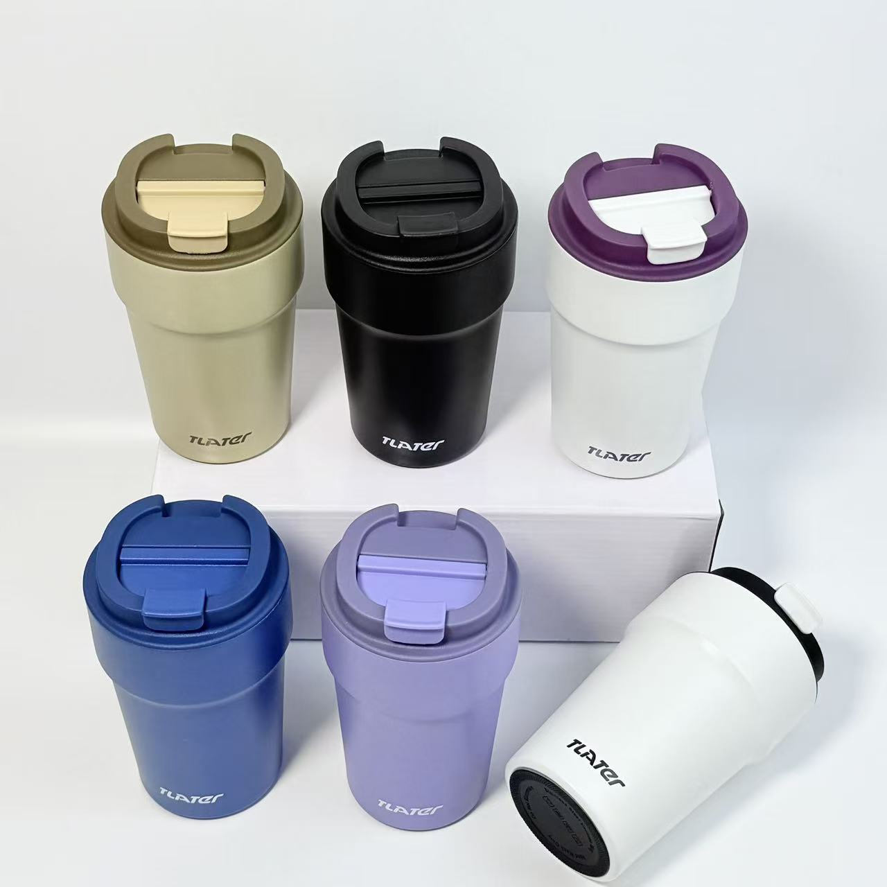 New 304 stainless steel insulated cups for men and women, high appearance level coffee cups, car travel gifts, anti-drop water cups details Picture